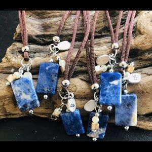 6pc Genuine Sodalite Gemstone Necklaces